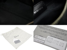 画像をギャラリービューアに読み込む, 極美品 Christian Dior クリスチャンディオール ガリアーノ期 トロッター柄 ミニハンドバッグ 04-BO-0018 ナイロンキャンバス レザー ブラック 中古 4b010101