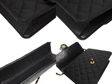 画像をギャラリービューアに読み込む, CHANEL シャネル Sフラップ チェーンショルダーバッグ 10番台 ラムスキン ココマーク キルティング ブラック ゴールド金具 美品 中古 4b010104