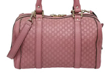 画像をギャラリービューアに読み込む, 極美品 GUCCI グッチ マイクロGG ボストンバッグ ハンドバッグ 269876 525040 イタリア製 レザー ピンク ゴールド金具 中古 4b010106