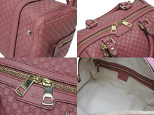 画像をギャラリービューアに読み込む, 極美品 GUCCI グッチ マイクロGG ボストンバッグ ハンドバッグ 269876 525040 イタリア製 レザー ピンク ゴールド金具 中古 4b010106