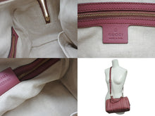 画像をギャラリービューアに読み込む, 極美品 GUCCI グッチ マイクロGG ボストンバッグ ハンドバッグ 269876 525040 イタリア製 レザー ピンク ゴールド金具 中古 4b010106