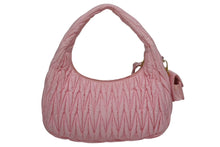 画像をギャラリービューアに読み込む, MIUMIU ミュウミュウ ミュウワンダー マテラッセ ホーボー ワンショルダーバッグ ハンドバッグ ピンク ナイロン 美品 中古 4b010107