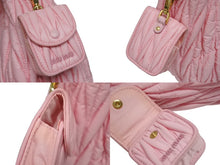 画像をギャラリービューアに読み込む, MIUMIU ミュウミュウ ミュウワンダー マテラッセ ホーボー ワンショルダーバッグ ハンドバッグ ピンク ナイロン 美品 中古 4b010107