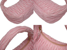 画像をギャラリービューアに読み込む, MIUMIU ミュウミュウ ミュウワンダー マテラッセ ホーボー ワンショルダーバッグ ハンドバッグ ピンク ナイロン 美品 中古 4b010107