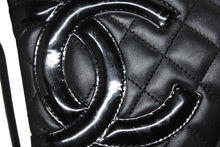 画像をギャラリービューアに読み込む, 極美品 CHANEL シャネル カンボンライン ショルダーバッグ A25178 10番台 ココマーク カーフスキン パテントレザー ブラック 中古 4b010111
