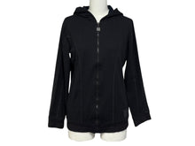 画像をギャラリービューアに読み込む, CHANEL シャネル スポーツライン ジップアップフーディー パーカー P30779K00443 サイズ38 ココマーク ブラック 美品 中古 4b010117