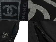画像をギャラリービューアに読み込む, CHANEL シャネル スポーツライン ジップアップフーディー パーカー P30779K00443 サイズ38 ココマーク ブラック 美品 中古 4b010117
