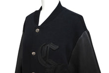 画像をギャラリービューアに読み込む, CHROME HEARTS クロムハーツ JKT GRP NOT BOMBER バーシティジャケット スタジャン サイズM CHレザーパッチ 美品 中古 4b010119