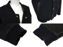 画像をギャラリービューアに読み込む, CHROME HEARTS クロムハーツ JKT GRP NOT BOMBER バーシティジャケット スタジャン サイズM CHレザーパッチ 美品 中古 4b010119