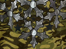 画像をギャラリービューアに読み込む, 極美品 CHROME HEARTS クロムハーツ 半袖Tシャツ カモ スタースクロールラベルプリント 2000-2020s コットン サイズL 中古 4b010121