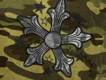 画像をギャラリービューアに読み込む, 極美品 CHROME HEARTS クロムハーツ 半袖Tシャツ カモ スタースクロールラベルプリント 2000-2020s コットン サイズL 中古 4b010121