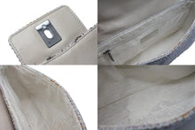 画像をギャラリービューアに読み込む, CHANEL シャネル Sフラップ Wチェーンショルダーバッグ 9番台 ココマーク ツイード レザー マルチカラー シルバー金具 美品 中古 4b010126