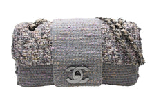 画像をギャラリービューアに読み込む, CHANEL シャネル Sフラップ Wチェーンショルダーバッグ 9番台 ココマーク ツイード レザー マルチカラー シルバー金具 美品 中古 4b010126