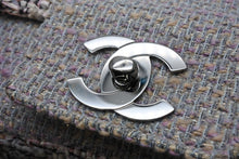 画像をギャラリービューアに読み込む, CHANEL シャネル Sフラップ Wチェーンショルダーバッグ 9番台 ココマーク ツイード レザー マルチカラー シルバー金具 美品 中古 4b010126