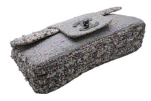 画像をギャラリービューアに読み込む, CHANEL シャネル Sフラップ Wチェーンショルダーバッグ 9番台 ココマーク ツイード レザー マルチカラー シルバー金具 美品 中古 4b010126