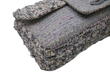 画像をギャラリービューアに読み込む, CHANEL シャネル Sフラップ Wチェーンショルダーバッグ 9番台 ココマーク ツイード レザー マルチカラー シルバー金具 美品 中古 4b010126