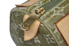 画像をギャラリービューアに読み込む, 極美品 LOUIS VUITTON ルイヴィトン ハンドバッグ デニム ネオスピーディ M95215 モノグラムデニム カーキ ゴールド金具 中古 4b010132