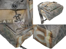 Load image into Gallery viewer, CHANEL シャネル アクト2 グラフィティ バックパック リュック A92352 19番台 ココマーク キャンバス ベージュ 美品 中古 4b010135