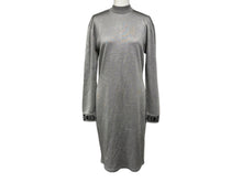 画像をギャラリービューアに読み込む, 極美品 Dior ディオール ワンピース オールド シルバー レーヨン サイズ L 10819_1812 中古 4b010137