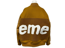 画像をギャラリービューアに読み込む, 極美品 Supreme 2024SS シュプリーム ビッグロゴシュニールバーシティジャケット ベージュ 10819_1815 ポリエステル サイズ XL 中古 4b010139