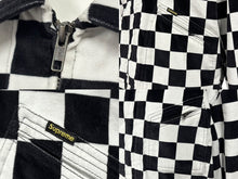 画像をギャラリービューアに読み込む, 極美品 Supreme シュプリーム 20AW ヴェルヴェット ワーク ジャケット ホワイト ブラック コットン ポリエステル サイズ M シルバー金具 中古 4b010141