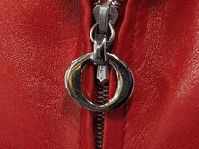 画像をギャラリービューアに読み込む, Christian Dior クリスチャンディオール レザージャケット 7E14020011 レッド サイズ6 美品 中古 4b010151