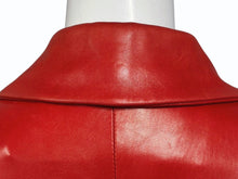画像をギャラリービューアに読み込む, Christian Dior クリスチャンディオール レザージャケット 7E14020011 レッド サイズ6 美品 中古 4b010151