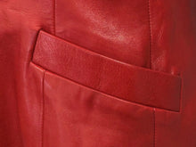 画像をギャラリービューアに読み込む, Christian Dior クリスチャンディオール レザージャケット 7E14020011 レッド サイズ6 美品 中古 4b010151