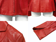 画像をギャラリービューアに読み込む, Christian Dior クリスチャンディオール レザージャケット 7E14020011 レッド サイズ6 美品 中古 4b010151