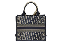 画像をギャラリービューアに読み込む, 極美品 CHRISTIAN DIOR クリスチャンディオール ブックトート スモール ハンドバッグ M1325CZBB_M928 ネイビー オブリーク柄 中古 4b010153