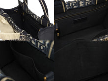 画像をギャラリービューアに読み込む, 極美品 CHRISTIAN DIOR クリスチャンディオール ブックトート スモール ハンドバッグ M1325CZBB_M928 ネイビー オブリーク柄 中古 4b010153