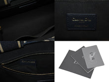 画像をギャラリービューアに読み込む, 極美品 CHRISTIAN DIOR クリスチャンディオール ブックトート スモール ハンドバッグ M1325CZBB_M928 ネイビー オブリーク柄 中古 4b010153