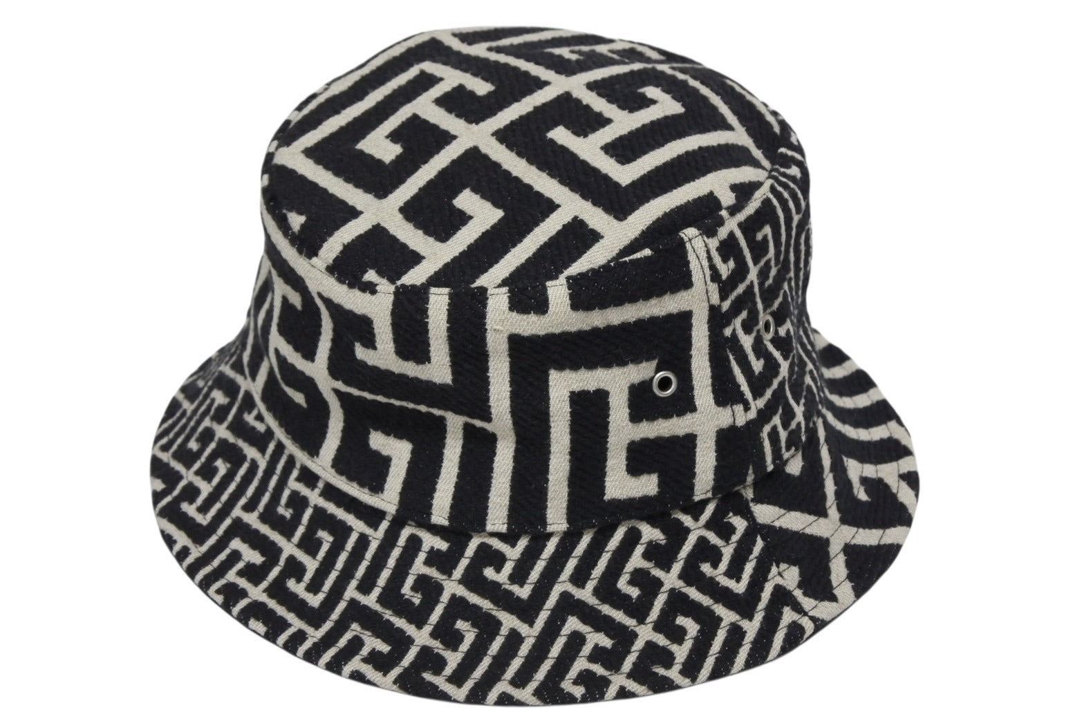 BALMAIN バケットハット Balmain Black Jacquard Monogram Bucket Hat Balmain