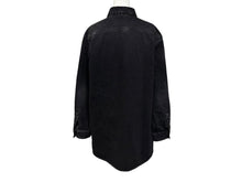 画像をギャラリービューアに読み込む, 極美品 CHANEL シャネル 長袖デニムシャツ P77614V69611 サイズ42 ココマーク ラインストーン ブラック 中古 4b010158