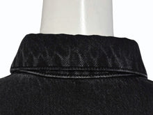 画像をギャラリービューアに読み込む, 極美品 CHANEL シャネル 長袖デニムシャツ P77614V69611 サイズ42 ココマーク ラインストーン ブラック 中古 4b010158