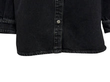 画像をギャラリービューアに読み込む, 極美品 CHANEL シャネル 長袖デニムシャツ P77614V69611 サイズ42 ココマーク ラインストーン ブラック 中古 4b010158