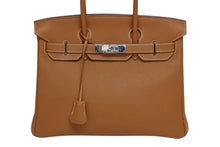 画像をギャラリービューアに読み込む, 極美品 HERMES エルメス バーキン30 ハンドバッグ トゴ ゴールド シルバー金具 ☐I刻印 中古 4b010162