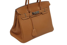 画像をギャラリービューアに読み込む, 極美品 HERMES エルメス バーキン30 ハンドバッグ トゴ ゴールド シルバー金具 ☐I刻印 中古 4b010162