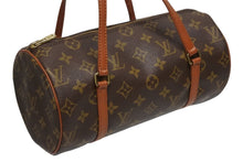 画像をギャラリービューアに読み込む, LOUIS VUITTON ルイヴィトン パピヨン26 ハンドバッグ モノグラム M51366 筒型 モノグラムキャンバス ブラウン 美品 中古 4b010166