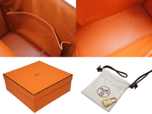 画像をギャラリービューアに読み込む, 極美品 HERMES エルメス ケリー25 2WAY ショルダーバッグ 外縫 ◻︎F刻印 シェーブル オレンジ ゴールド金具 中古 4b010169