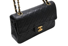 画像をギャラリービューアに読み込む, CHANEL シャネル マトラッセ23 Wフラップ Wチェーンショルダーバッグ 1番台 ラムスキン ココマーク ブラック 美品 中古 4b010170