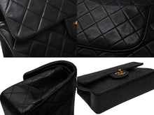 画像をギャラリービューアに読み込む, CHANEL シャネル マトラッセ23 Wフラップ Wチェーンショルダーバッグ 1番台 ラムスキン ココマーク ブラック 美品 中古 4b010170