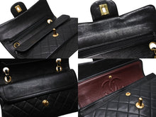 画像をギャラリービューアに読み込む, CHANEL シャネル マトラッセ23 Wフラップ Wチェーンショルダーバッグ 1番台 ラムスキン ココマーク ブラック 美品 中古 4b010170