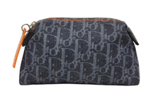 Load image into Gallery viewer, 極美品 Christian Dior クリスチャンディオール トロッター フライトポーチ 小物入れ デニム グレー シルバー金具 中古 4b010172