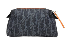 Load image into Gallery viewer, 極美品 Christian Dior クリスチャンディオール トロッター フライトポーチ 小物入れ デニム グレー シルバー金具 中古 4b010172