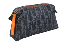 Load image into Gallery viewer, 極美品 Christian Dior クリスチャンディオール トロッター フライトポーチ 小物入れ デニム グレー シルバー金具 中古 4b010172