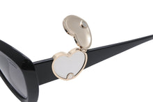 画像をギャラリービューアに読み込む, CHANEL シャネル サングラス アイウェア サイズ54□18 140 622/S8 ココマーク ハート ブラック ゴールド 美品 中古 4b010182