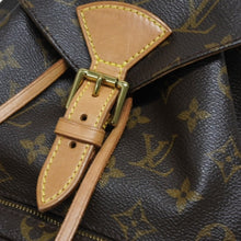 画像をギャラリービューアに読み込む, LOUIS VUITTON ルイヴィトン モンスリMM バックパック M51136 ブラウン モノグラム PVC ゴールド金具 美品 中古 4b010183