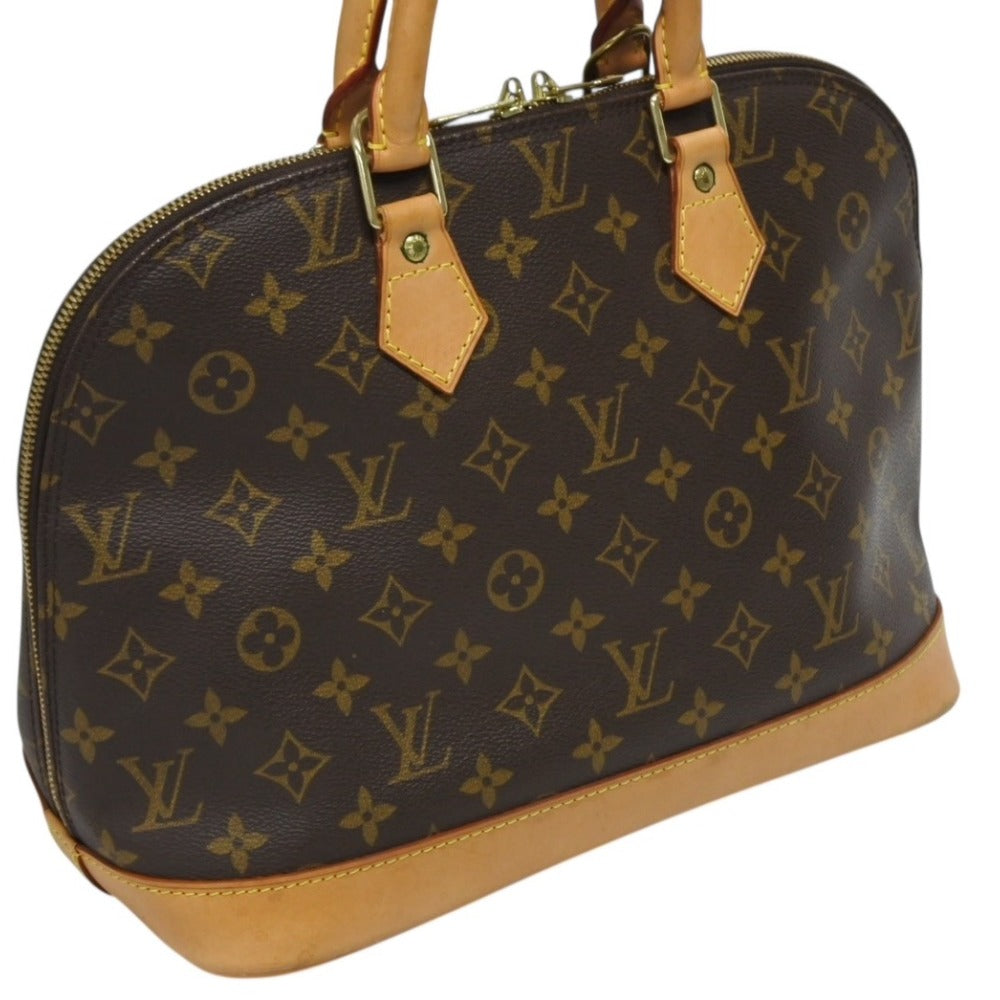 LOUIS VUITTON Alma PM Handbag M51130 Monogram PVC Brown Gold Hardware Good Condition Used 4b010187