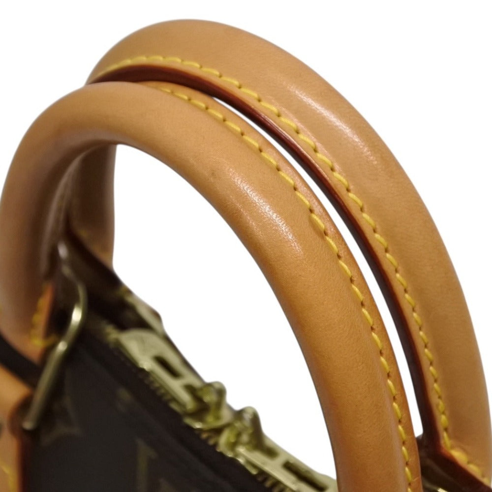 LOUIS VUITTON Alma PM Handbag M51130 Monogram PVC Brown Gold Hardware Good Condition Used 4b010187